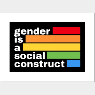 LGBTQ+. Non-Binary -Gender is a social construct Posters and Art